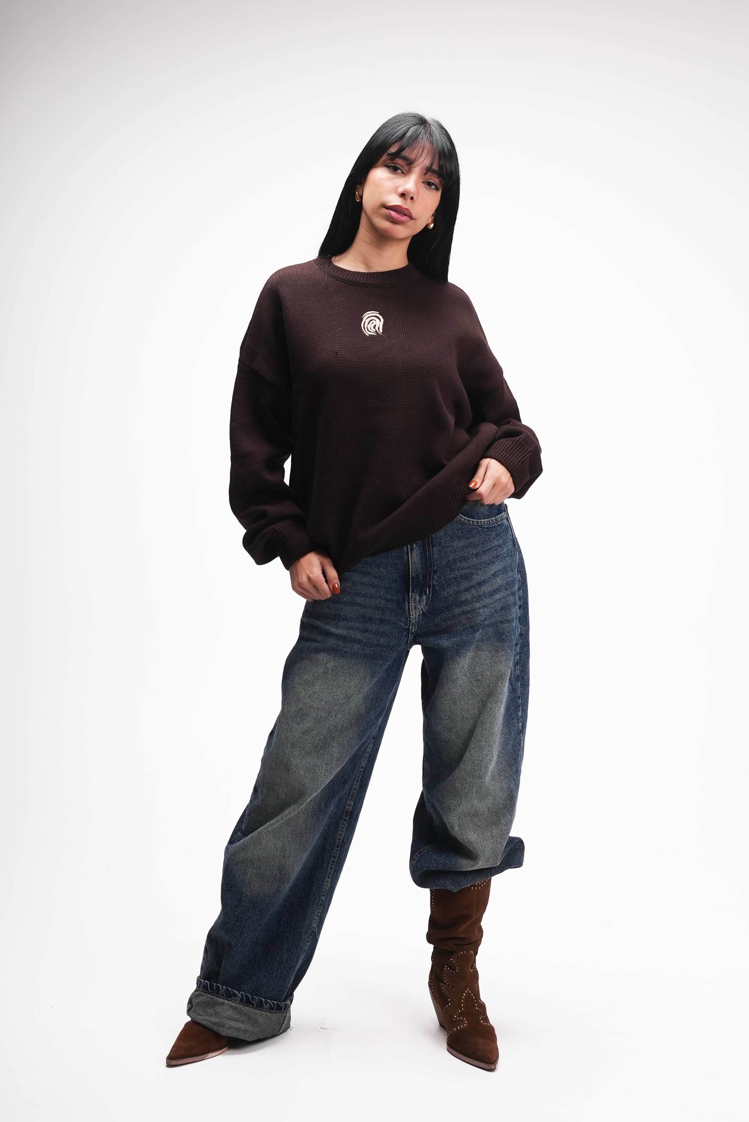 Brown Knitted Sweater