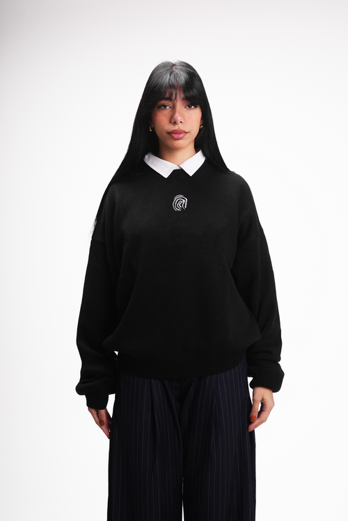 Black Knitted Sweater