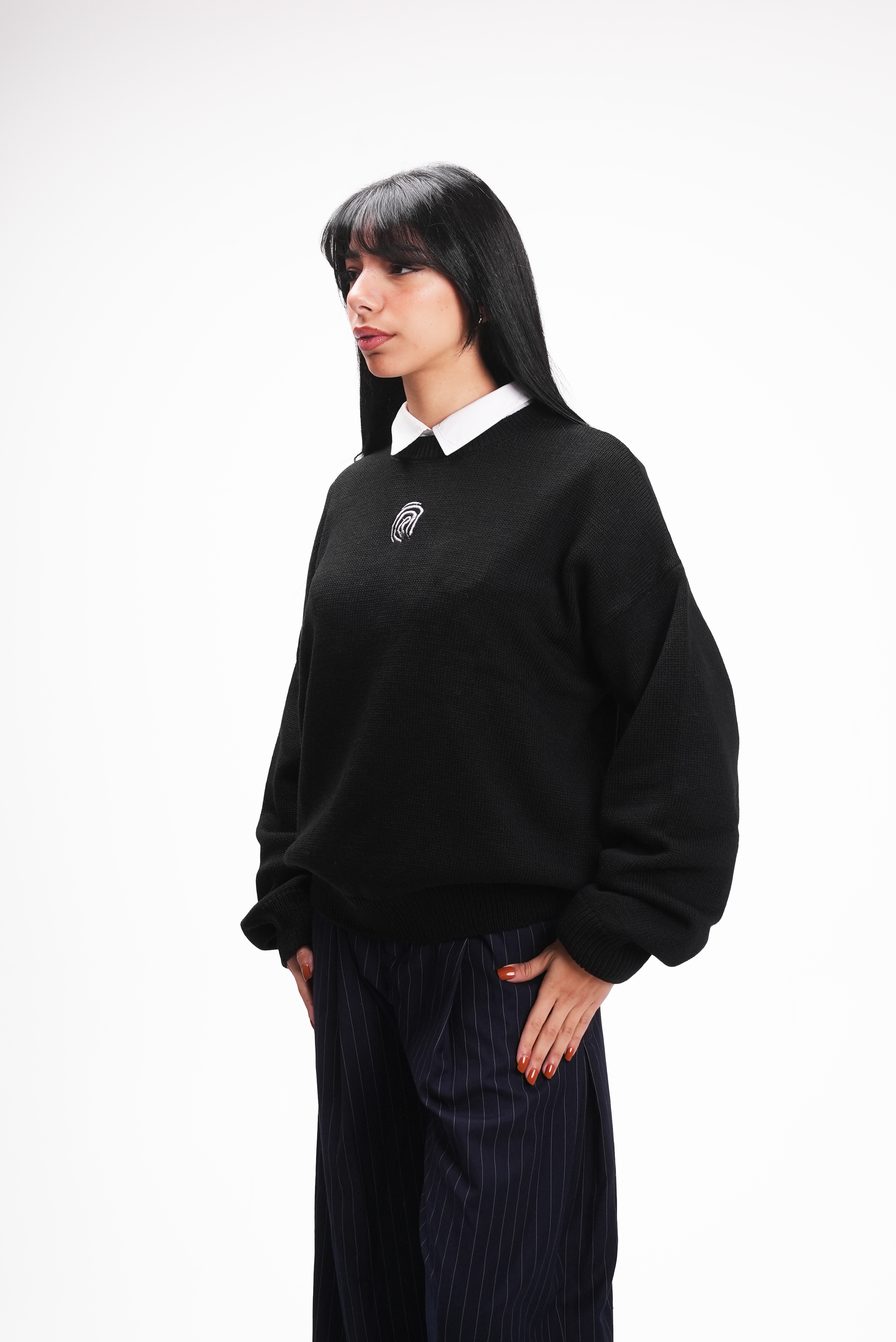 Black Knitted Sweater