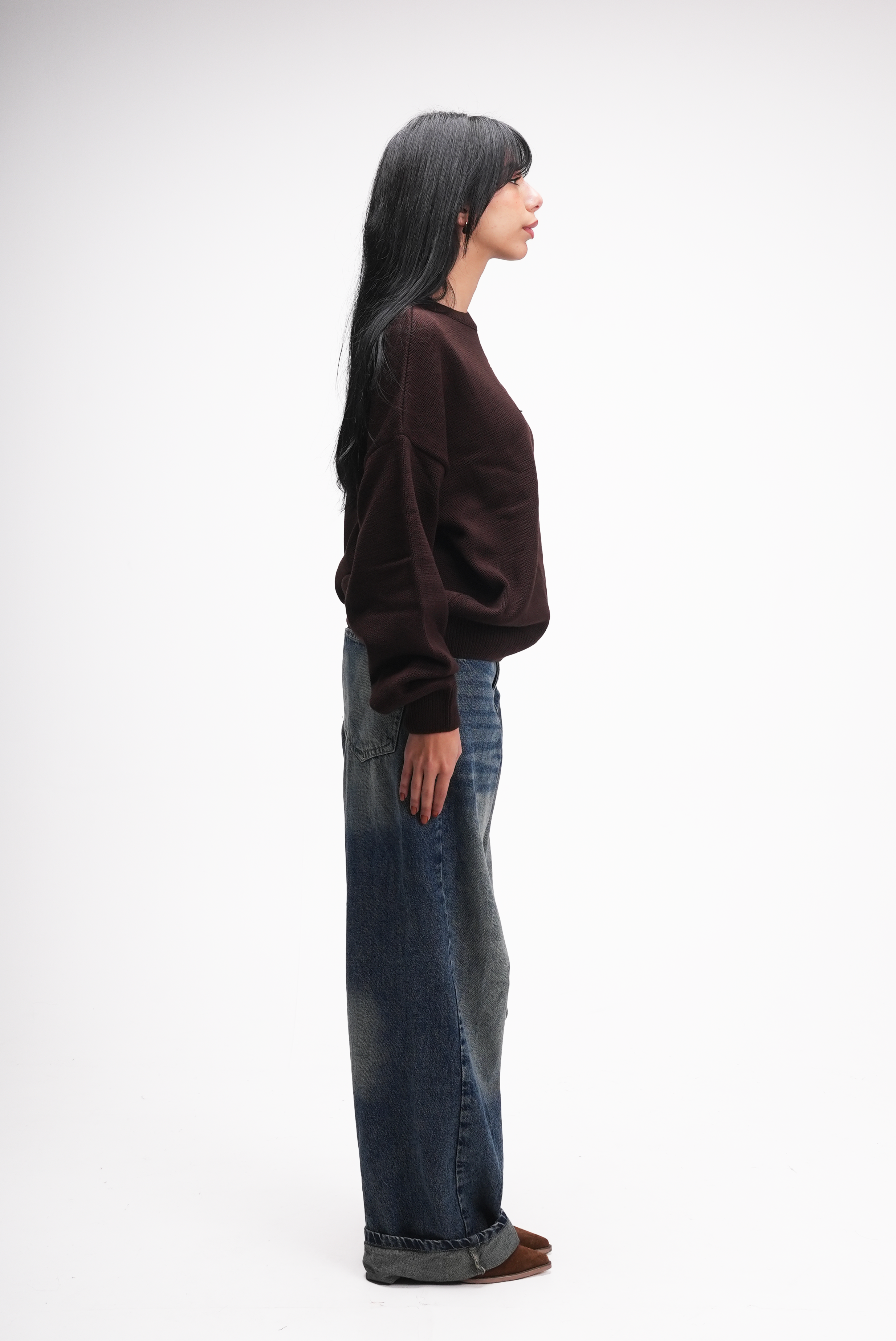 Brown Knitted Sweater