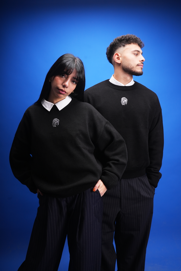 Black Knitted Sweater